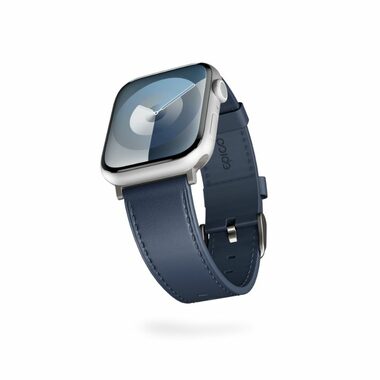 Epico Leather Watch Strap Lederarmband für Apple Watch 38/40/41/42 mm blau