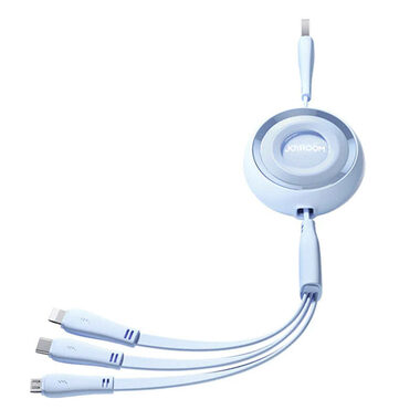 Joyroom S-A40 Ladekabel 3in1 USB-A (M) - USB-C + MicroUSB + Lightning (M) 3,5A 1m blau 