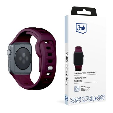 3mk Silikon-Uhrenarmband für Apple 38/40/41 mm Mulberry