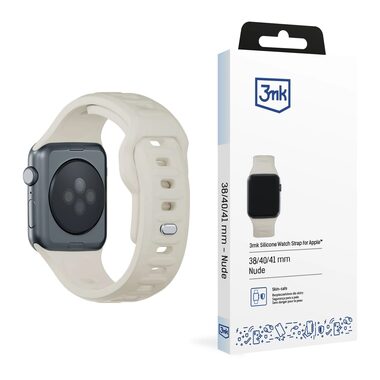 3mk Silikon-Uhrenarmband für Apple 38/40/41 mm Nude