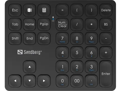 Sandberg Wireless Numeric Keypad Pro Schwarz