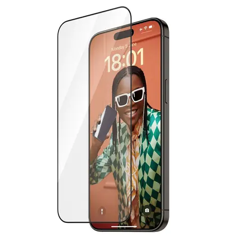 PanzerGlass Re:fresh UWF gehärtetes Glas mit Applikator für Apple iPhone 15 Pro Max schwarz