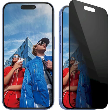 PanzerGlass gehärtetes Glas UWF Privacy mit Applikator für Apple iPhone 16/15 schwarz