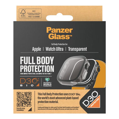 PanzerGlass Full Body D3O gehärtetes Glas für Apple Watch Ultra/Ultra 2 transparent