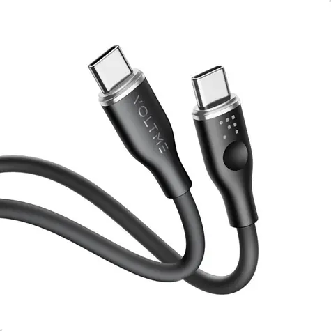 VOLTME Powerlink Moss Series CTC-Kabel USB-C(M) 3A/60W 1m schwarz / 2x USB-C(M)