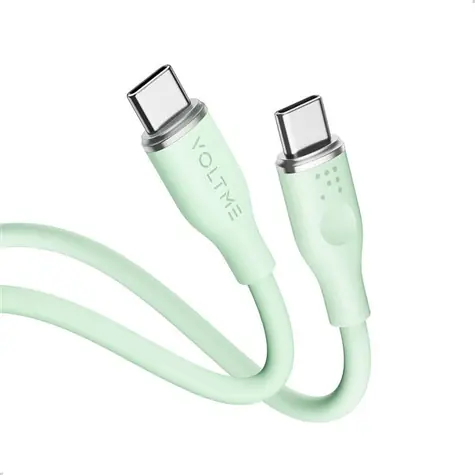 VOLTME Powerlink Moss Series CTC Kabel USB-C(M) 3A/60W 1m grün / 2x USB-C(M)