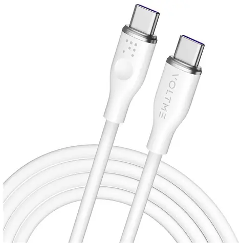 VOLTME Powerlink Moss Series CTC-Kabel USB-C(M) 5A/100W 1,8m weiß / 2x USB-C(M)