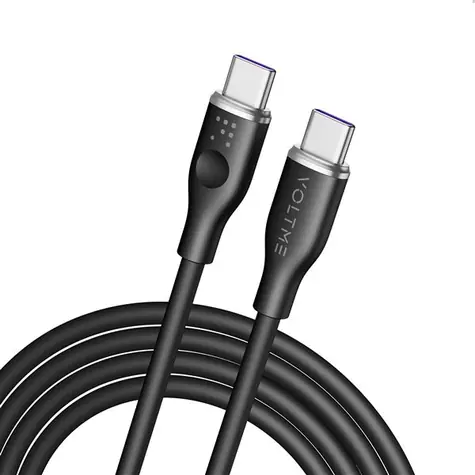 VOLTME Powerlink Moss Series CTC Kabel USB-C(M) 5A/100W 1,8m schwarz / 2x USB-C(M)