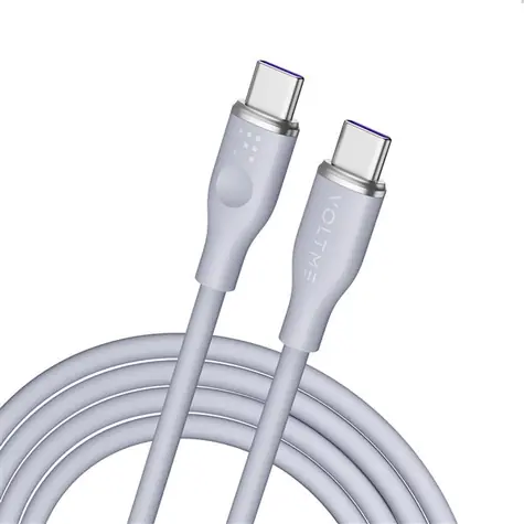 VOLTME Powerlink Moss Series CTC-Kabel USB-C(M) 5A/100W 1,8m grau / 2x USB-C(M)