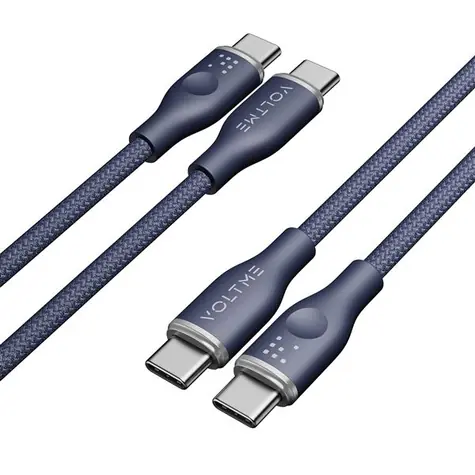 VOLTME Powerlink Rugg Series CTC-Kabel USB-C(M) 3A/60W 1m blau / 2x USB-C(M)