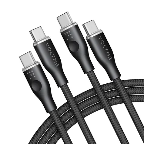 VOLTME Powerlink Rugg Series CTC-Kabel USB-C(M) 5A/100W 1,8m schwarz / 2x USB-C(M)