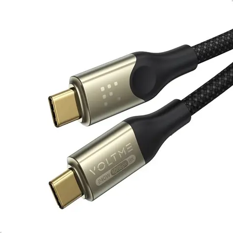 VOLTME Powerlink Utron Series CTC-Kabel USB-C(M) 5A/240W 1,2m schwarz / 2x USB-C(M)