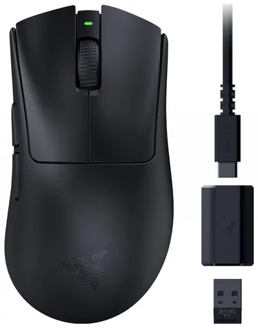 Razer DeathAdder V3 HyperSpeed schwarz / kabellose Gaming-Maus / 26000 DPI / 8 Tasten / USB-C / 2,4 GHz