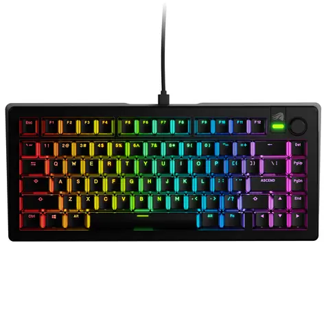 Glorious GMMK 3 75% - Fox Linear ANSI schwarz / Gaming 75% TKL / USB-C / ANSI (US)-Layout / Fox Linear / RGB / 1,4 m