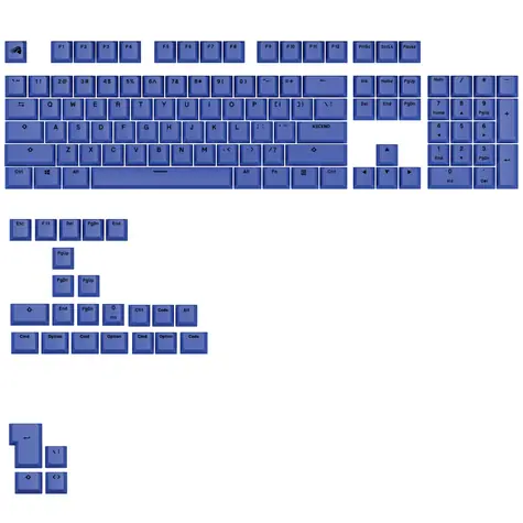 Austauschbare Tasten Glorious GPBT Basics (ANSI US) - Mana Blue / PBT / 133 Stück / ANSI US-Layout / Cherry MX(+) 