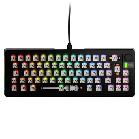 Glorious GMMK 3 Pro 65% Barebone ISO schwarz / Gaming 65% TKL / USB-C / ohne Schalter / ISO-Layout / RGB / 1,4 m