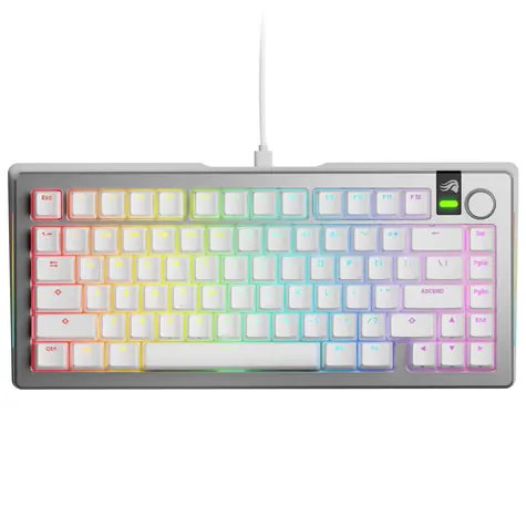 Glorious GMMK 3 Pro 75 % - Fox Linear ANSI Silber / Gaming 75 % TKL / USB-C / ANSI (US)-Layout / Fox Linear / RGB / 1,4 m