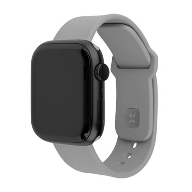 FIXED Silikon Sportarmband-Set für Apple Watch 42/44/45/46 mm Hellgrau
