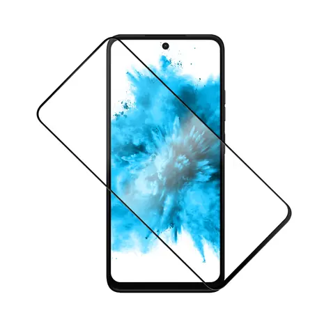 FIXED Full-Cover Displayschutz aus gehärtetem Glas für Motorola Moto G35 5G, schwarz