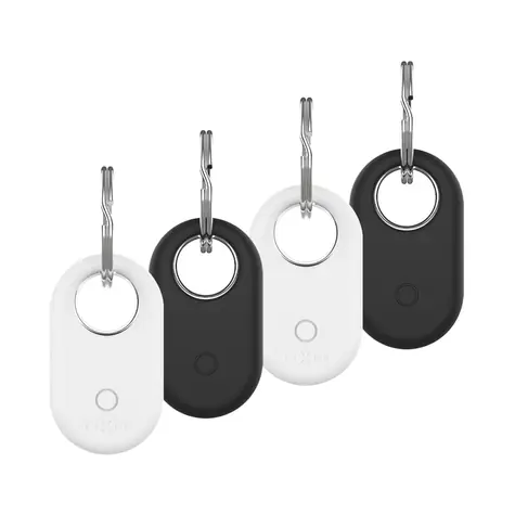 FIXED Silikonhülle Silky für Samsung SmartTag2 4Stk. 2x schwarz + 2x weiß