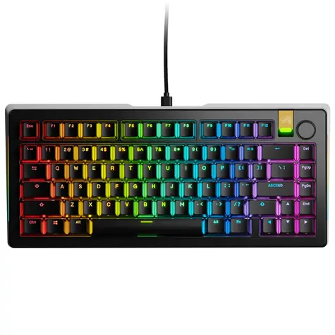 Glorious GMMK 3 Pro HE 75% - Fox HE ANSI schwarz / Gaming 75 % TKL / USB-C / ANSI (US)-Layout / Fox HE / RGB / 1,4 m