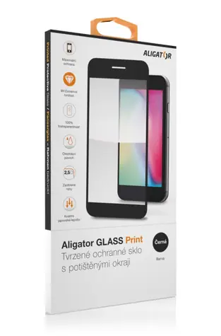Aligator Displayschutz GLAS PRINT iPhone 15 Pro Max schwarz