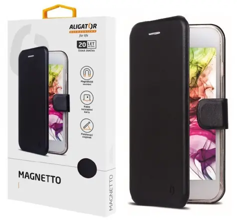 Aligator Magnethülle iPhone 15 Pro Max / Schwarz