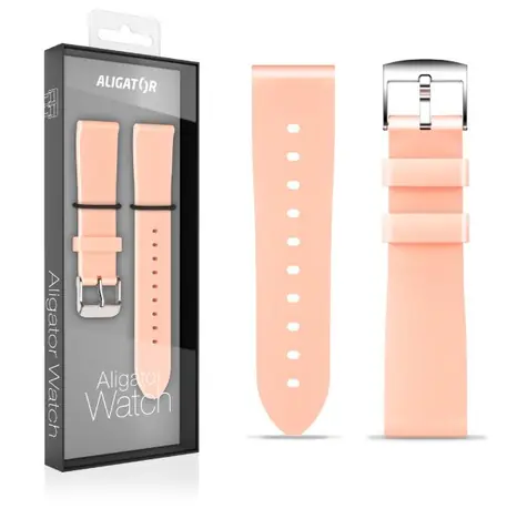 Aligator Silikonarmband 18 mm / Aprikose
