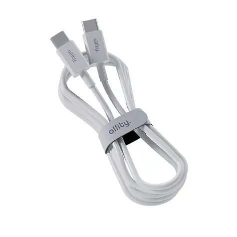 Allity AUC-03 Datenkabel USB-C/USB-C 2m 60W weiß