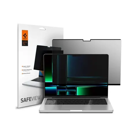 Spigen SafeView 1er-Pack Blickschutzfolie für MacBook Pro 14" M3 2024/M2 2023/M1 2021 / magnetisch