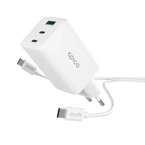 Epico UltraBoost EA40 GaN / 65W / Netzteil + 1,2m Kabel / weiß / 1x USB-C auf USB-C 