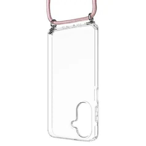 FIXED Pure Neck Case mit abnehmbarem rosa Umhängeband für Samsung Galaxy A26 5G
