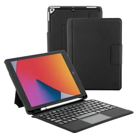 Mobilis Schutzhülle mit abnehmbarer Tastatur für iPad 10,2" (9./8./7. Gen) schwarz