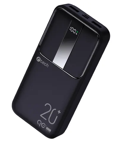 C-tech BATCT1341 22,5 W 20000 mAh schwarz / Powerbank / USB-A / USB-C / 5 V & 9 V & 12 V