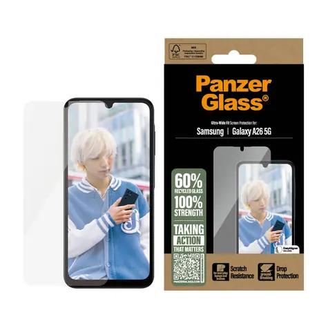 PanzerGlass Ultra-Wide Fit Tempered Glass Displayschutz für Samsung Galaxy A26 5G