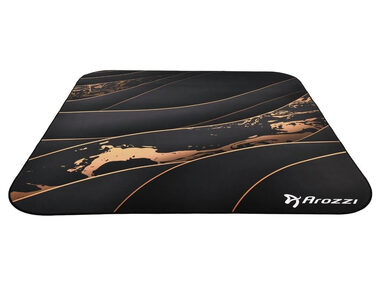 Arozzi Zona Quattro Black Gold / Bodenschutzmatte / 116 x 116 cm / Schwarz-Gold-Design