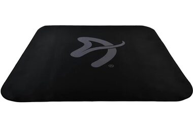 Arozzi Zona Quattro Black Grey / Bodenschutzmatte / 116 x 116 cm / schwarz mit grauem Logo