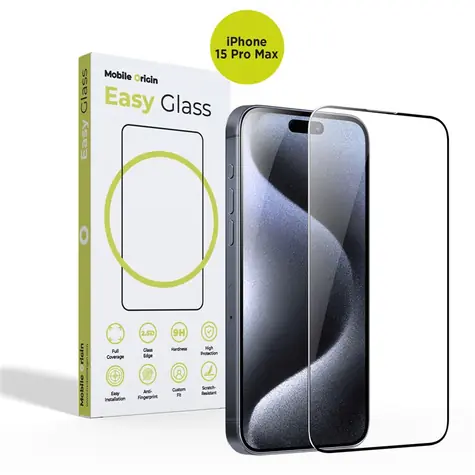 Mobile Origin EasyGlass Schutzglas für Apple iPhone 15 Pro Max