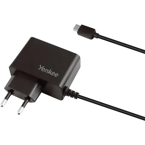 YENKEE YAC 2027BK schwarz / Ladegerät / USB-C / 2A / 10W / 1,3m