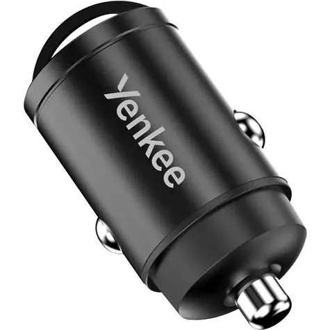 YENKEE YAC CAR 01 MINI schwarz / Autoladegerät / 2x USB-C / 30W 