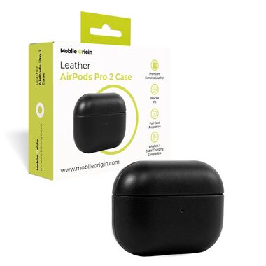 Mobile Origin Ledertasche für Apple AirPods Pro 2 schwarz