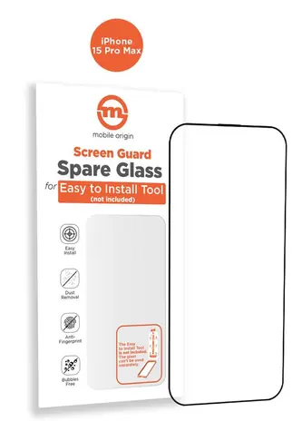 Mobile Origin Orange Screen Guard Ersatzglas Apple iPhone 15 Pro Max / Ersatzglas für Einbauset