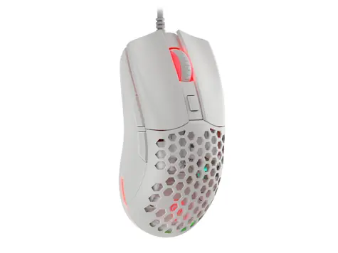 Genesis Krypton 750 weiß / optische Gaming-Maus / 8000 DPI / 6 Tasten / USB / 1,8 m