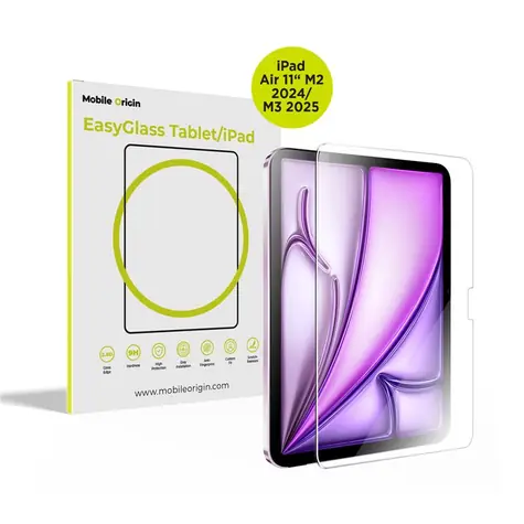 Mobile Origin EasyGlass Schutzglas für Apple iPad Air 11" M2 2024/M3 2025
