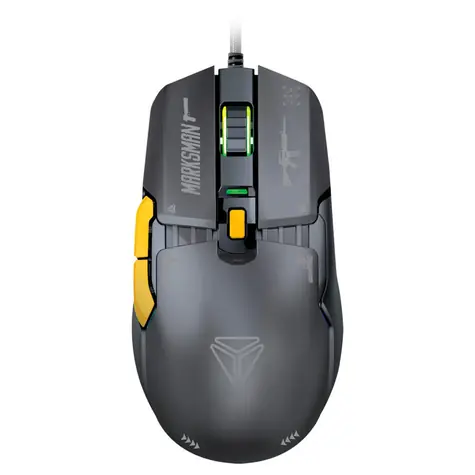 YENKEE YMS 3600BK MARKSMAN USB schwarz / optische Gaming-Maus / 12400 DPI / 6 Tasten / USB-A/C / 1,8 m 