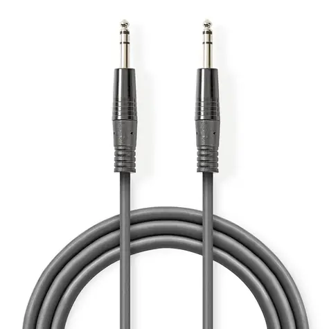 Nedis Stereo-Audiokabel 6,35 mm Klinke (M) - 6,35 mm Klinke (M) 5,00 m Dunkelgrau