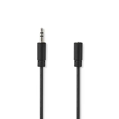 Nedis Stereo-Audiokabel 3,5 mm Klinke (M) - 3,5 mm Klinke (F) 5,00 m Schwarz