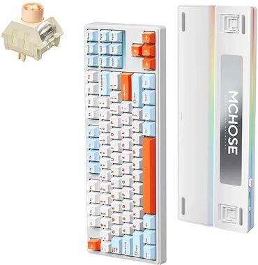 MCHOSE MC-K87 Icy Creamsicle Farbe / kabellose Gaming-Tastatur / mechanisch / Icy Creamsicle / 2,4 GHz / BT / US Layo