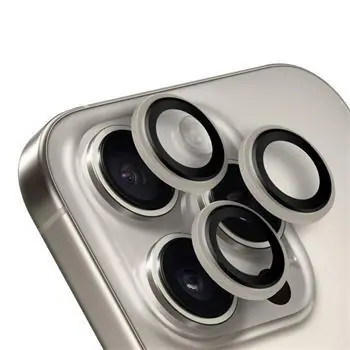 Obal:Me Objektivschutz für Apple iPhone 15 Pro/15 Pro Max Naturtitan