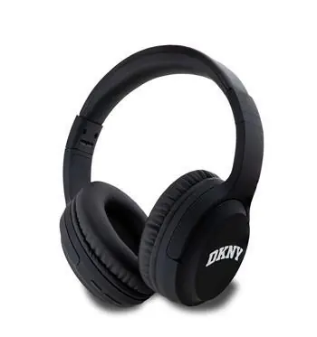 DKNY - Kabellose Kopfhörer mit Arch Logo aus PU-Leder in Schwarz